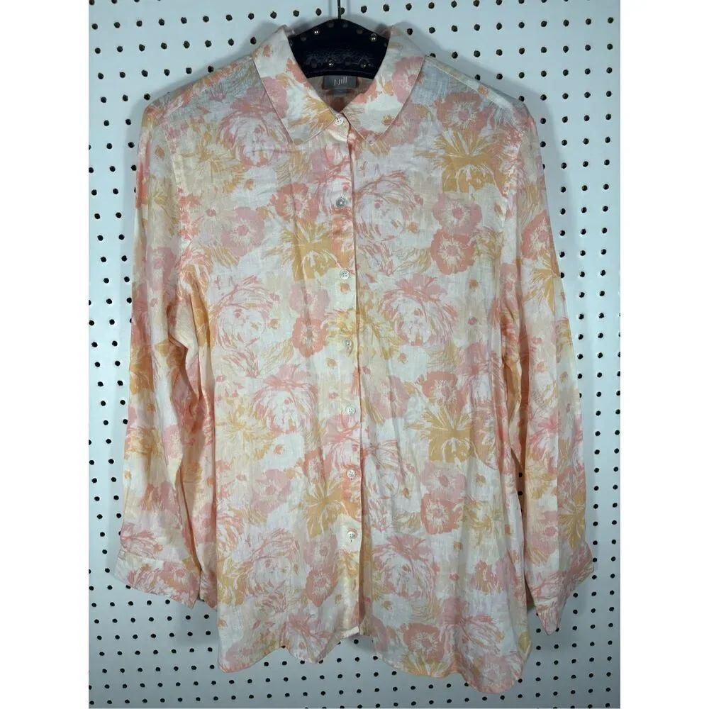 J.Jill Linen button down shirt size M